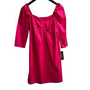 Donna Morgan Y2K Dress Womens 6 Pink Babydoll Milkmaid Smocked Mini Homecoming